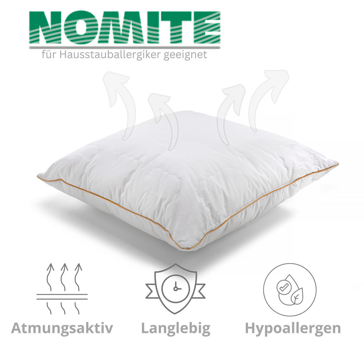 KISSEN PRIMALOFT, Daunenalternative - Weiß, Textil (60/60cm) - WOODEK