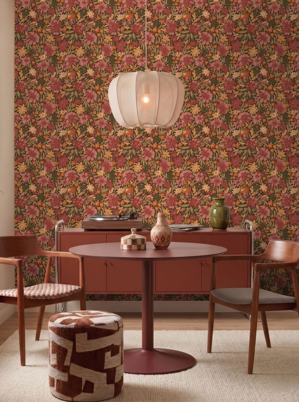 TAPETE Blumen 50 x 900 cm - Grün, Papier (50/900cm) - ESTAhome