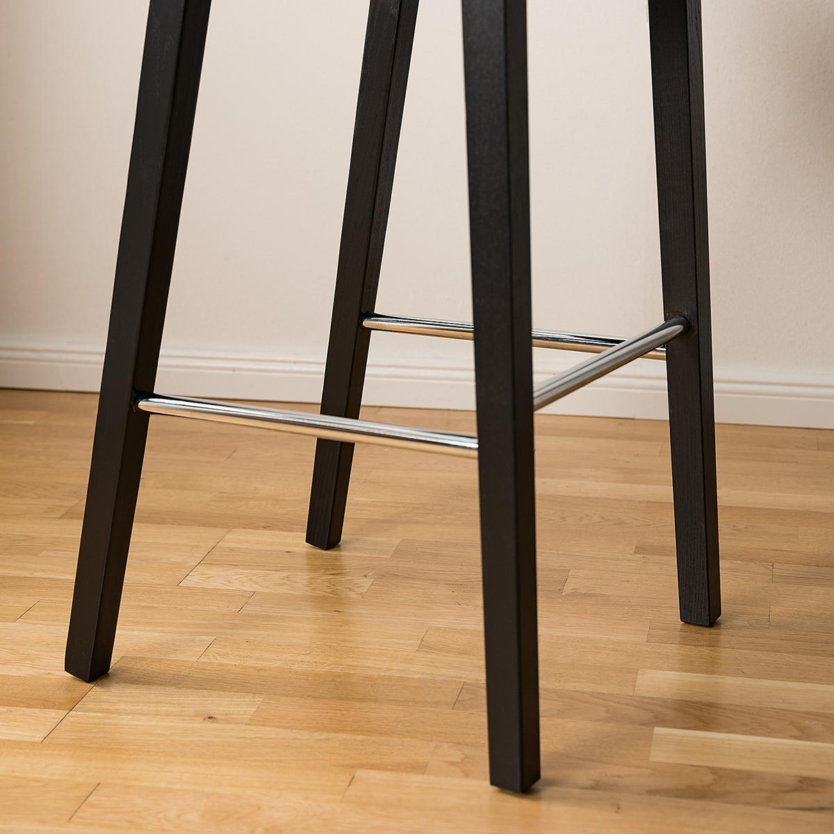 BARSTUHL - 2er-Set - Kunstleder / Esche teilmassiv - Schwarz, Holz/Holzwerkstoff (42/103/49cm) - home24