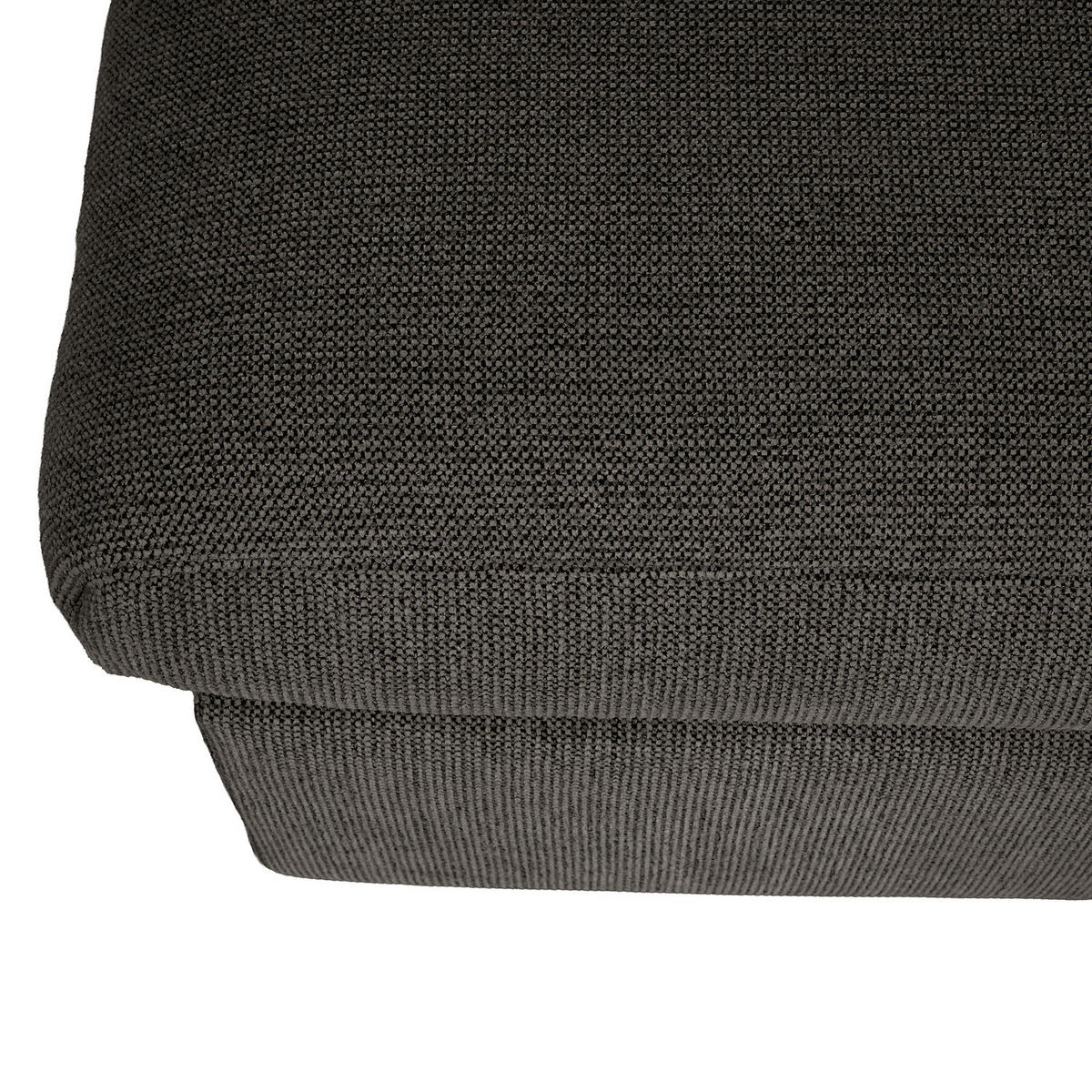 POLSTERHOCKER - Anthrazit/Schwarz, Kunststoff/Textil (131/44/61cm) - home24