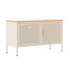SIDEBOARD 100 cm, Ekru - Weiß, Metall (40/60/100cm) - Oviala