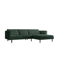 ECKSOFA Agada In Poso - Grün, Holzwerkstoff/Textil (281/174cm) - Fun Möbel