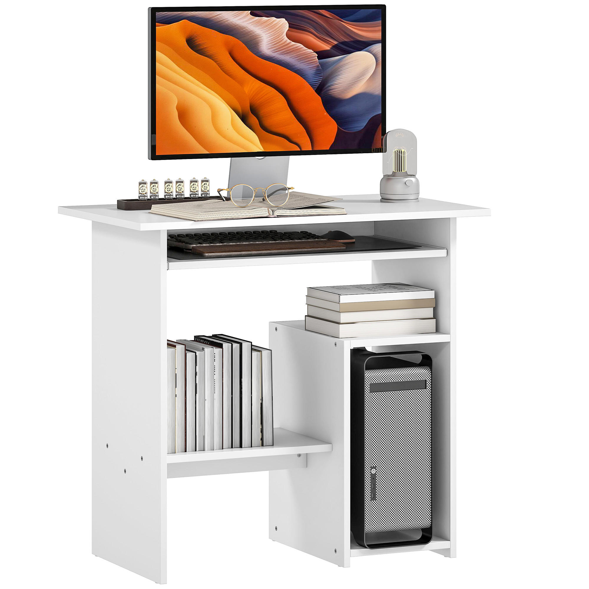 BÜROTISCH Weiß 1 Stück - Weiß, Holzwerkstoff (45/80/75cm) - GiPP