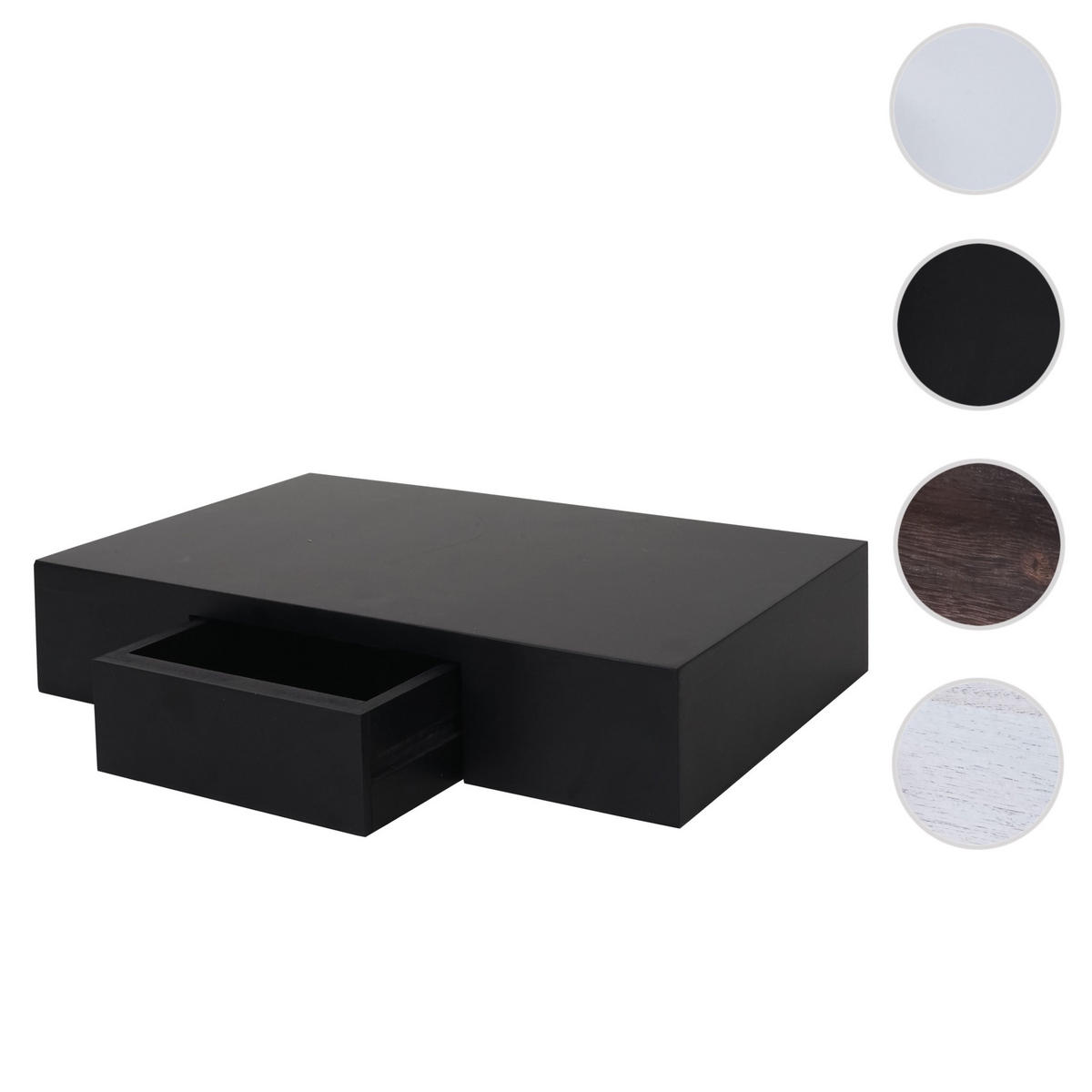 WANDREGAL Schwarz - Schwarz, Holz (40/8/25cm) - MCW