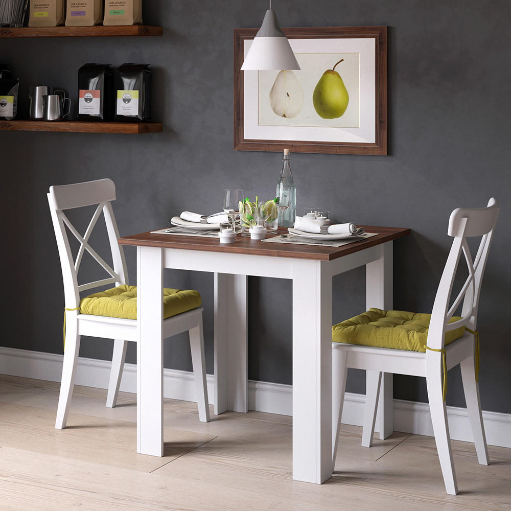 ESSTISCH Karlos Nussbaum 80 x 80 cm - Walnussfarben, Holzwerkstoff (80/80/76.6cm) - Vicco