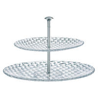 ETAGERE Dancing Stars Bossa Nova, 2 teilig, Kristallglas, 32 & 23 cm - Transparent, Glas (13.3/13.5cm) - Nachtmann