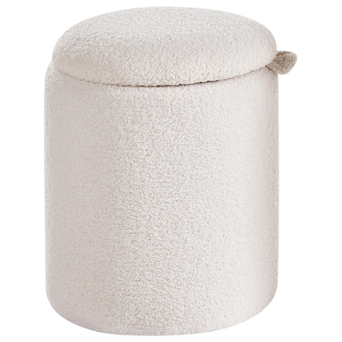 POUF 2er-Set Cremeweiß Berea - Weiß, Textil (40/37/40cm) - Beliani