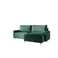 ECKSOFA Braga Mit Schlaffunktion - Grün, Holzwerkstoff/Textil (229/148cm) - Fun Möbel