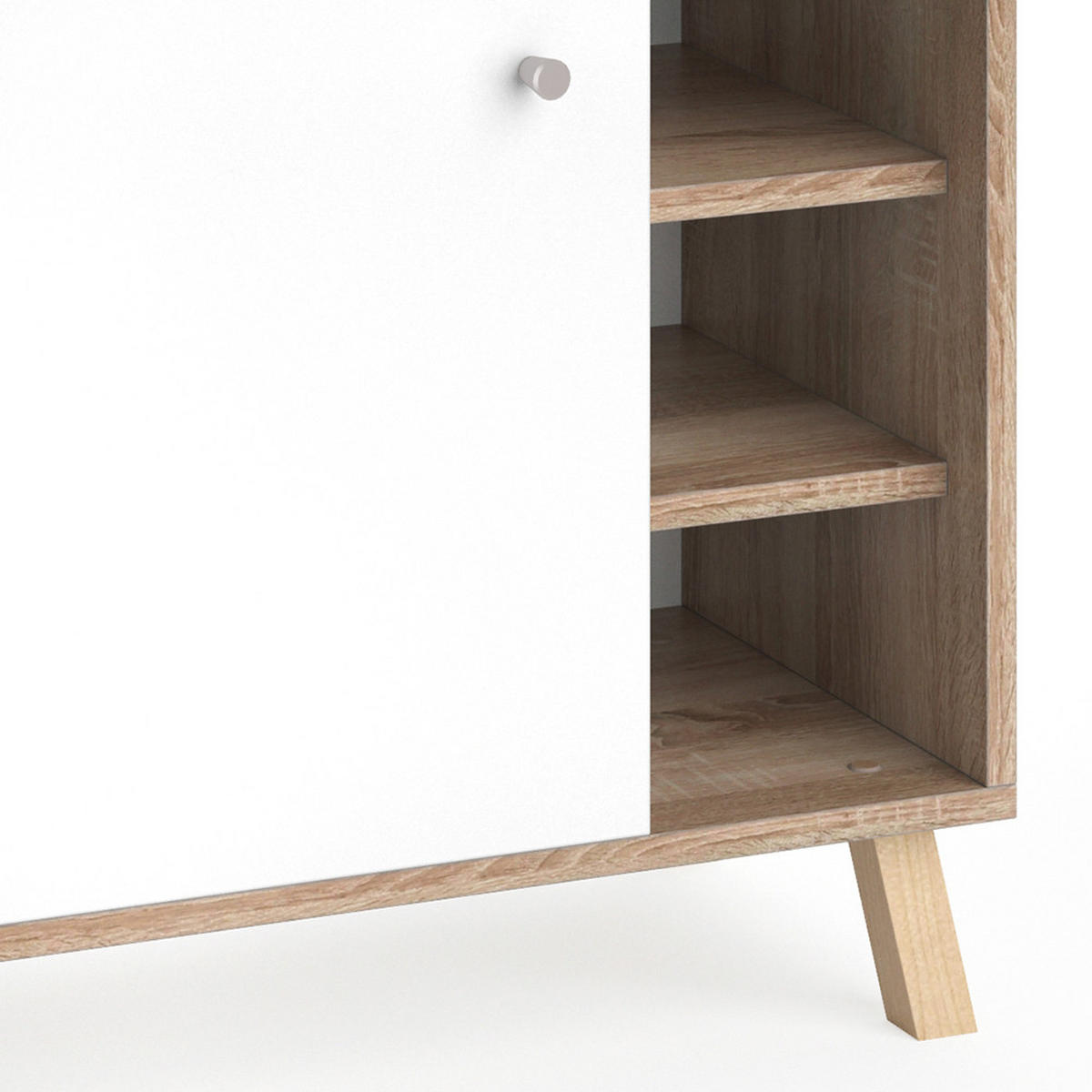 WASCHBECKENUNTERSCHRANK Senyo Weiß 60 x 54 cm - Weiß/Braun, Holzwerkstoff (60/54/32cm) - Vicco