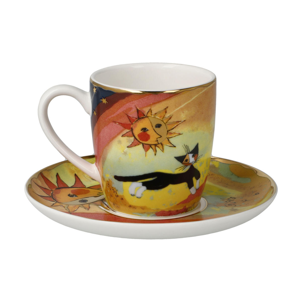 ESPRESSOTASSE Rosina Wachtmeister Gatti in autunno, Fine Bone China, Bunt, 100 ml - Multicolor, Keramik (0.1L) - Goebel