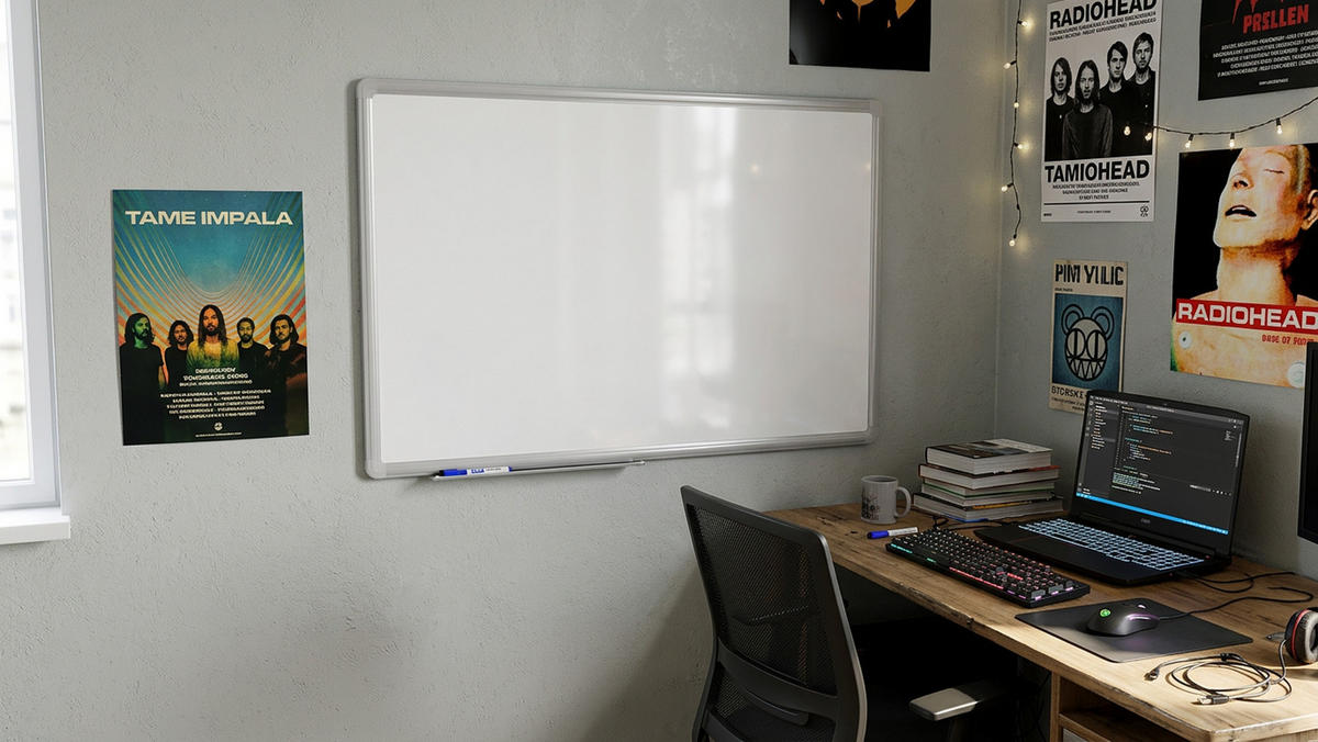 WHITEBOARD Magnetisch 80x50cm - PREMIUM EXPO Alurahmen - Weiß, Metall (80/50/1.6cm) - ALLboards