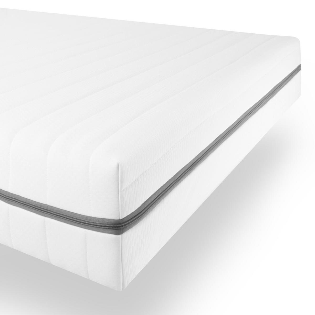 WENDEMATRATZE 140x200 H2H3, 7-Zonen mit waschbarer Bezug - Weiß, Textil (140/200cm) - Sleepneo