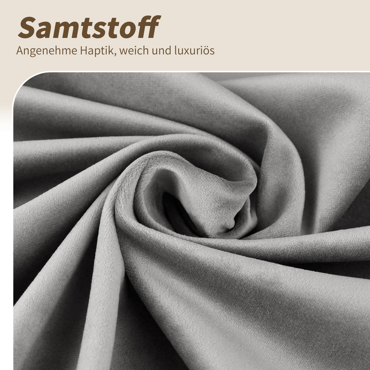 ESSZIMMERSTUHL 6er Set Drehstuhl Samt Grau Lordosenstütze - Grau, Textil (59.5/88/65cm) - FLIEKS