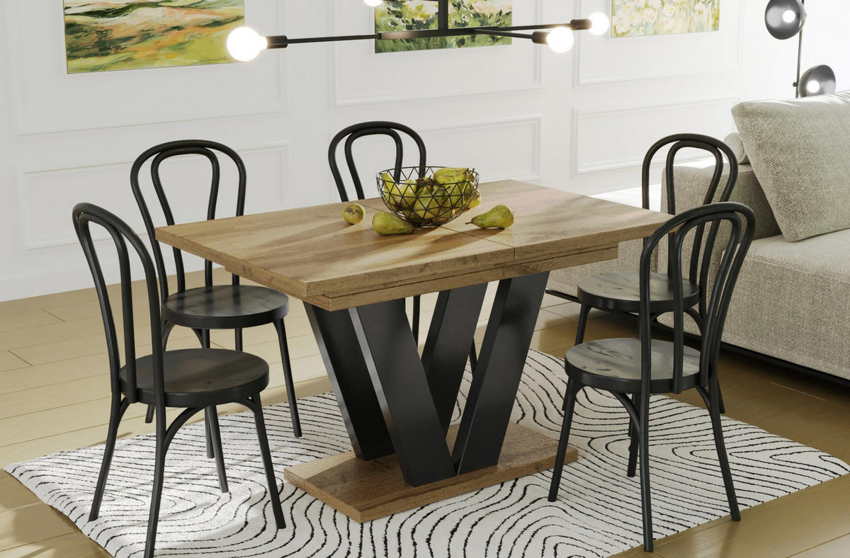 ESSTISCH Lara ausziehbar bis 210 cm - Eiche Wotan, Holzwerkstoff (130/80/80cm) - Endo-Moebel