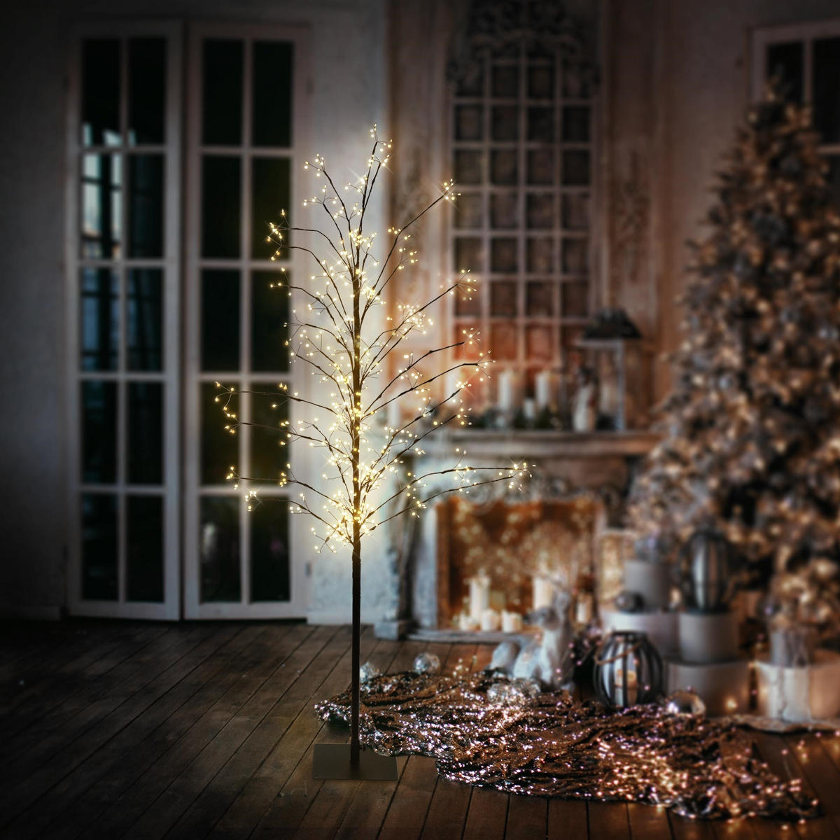 WEIHNACHT Baum 360 LED - Schwarz, Kunststoff (60/150/60cm) - ECD-Germany