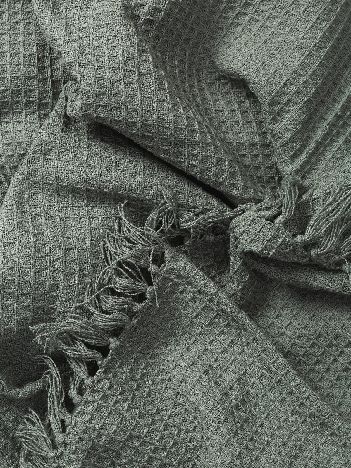 BAUMWOLLDECKE Amalia Hellgrün 125x150 cm - Hellgrün, Textil (125/150cm) - benuta Pure