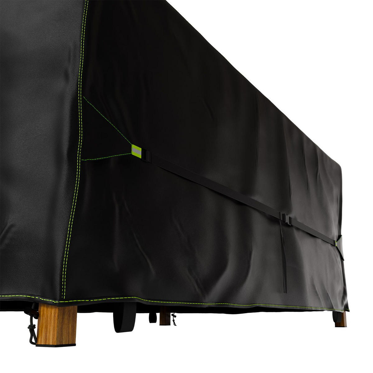 GARTENMÖBELABDECKUNG CoverSafe Pro schwarz - Schwarz, Kunststoff (110/75/210cm) - Juskys