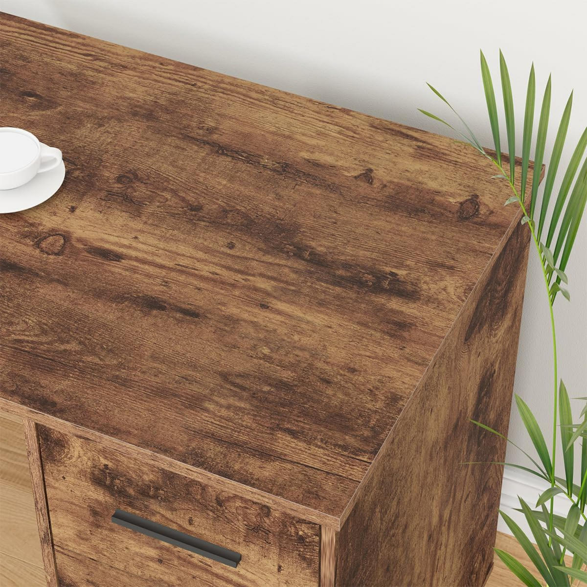 SCHREIBTISCH L-FORM mit Schubladen Eckschreibtisch 150 x 150 cm - Wildeiche, Holzwerkstoff/Metall (150/150/76.2cm) - Quality Elegance