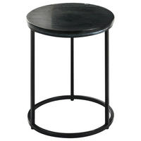 BEISTELLTISCH Marmor Schwarz Tyrell - Schwarz, Keramik (40/40/45cm) - Beliani