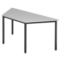 BESPRECHUNGSTISCH Serie-D 69/160/72 cm in Grau/Vierkantrohr schwarz - Schwarz/Grau, Holzwerkstoff (69/160/72cm) - bümö