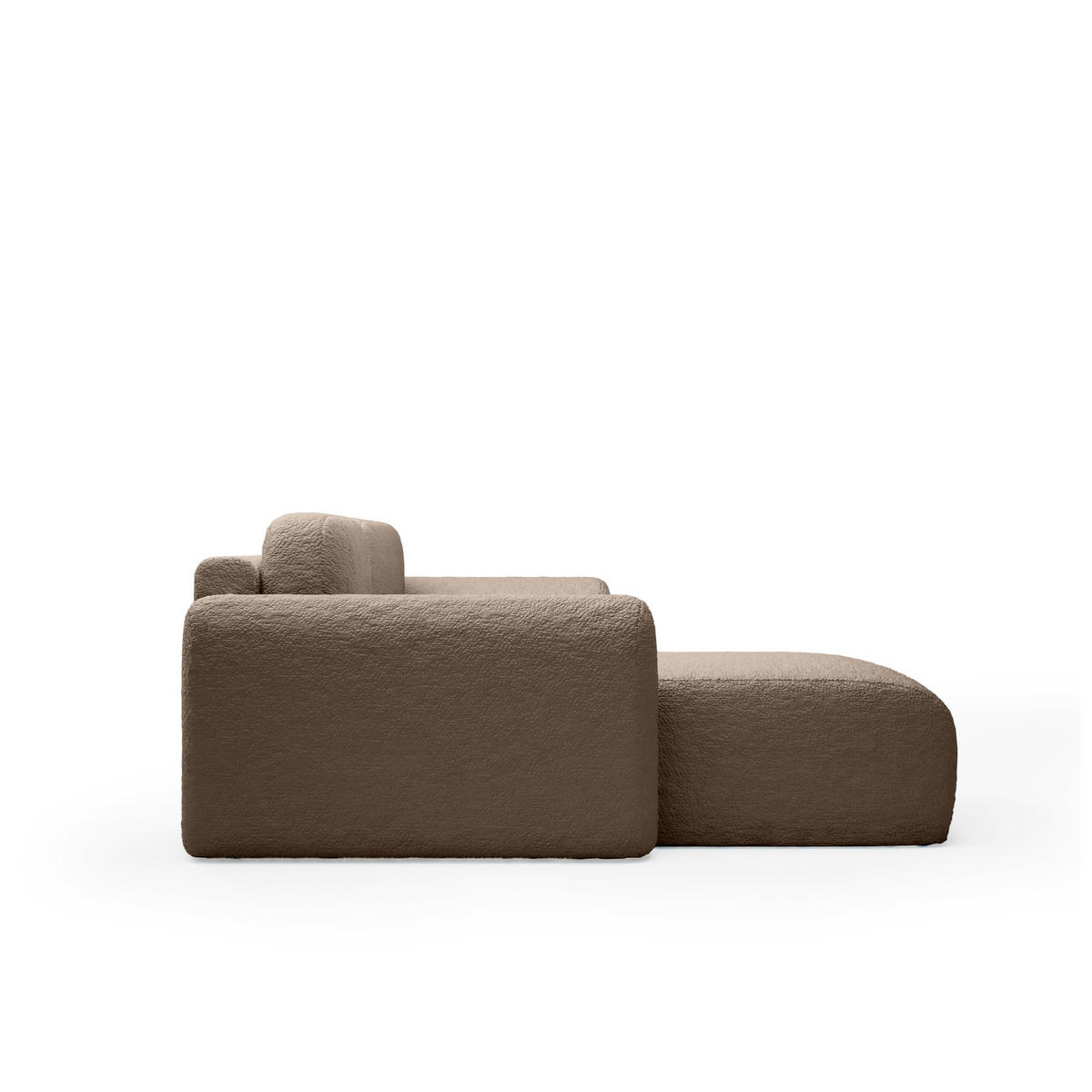 ECKSOFA mit Schlaffunktion Thekla, Brown - Braun, Textil (286/100cm) - Fedve