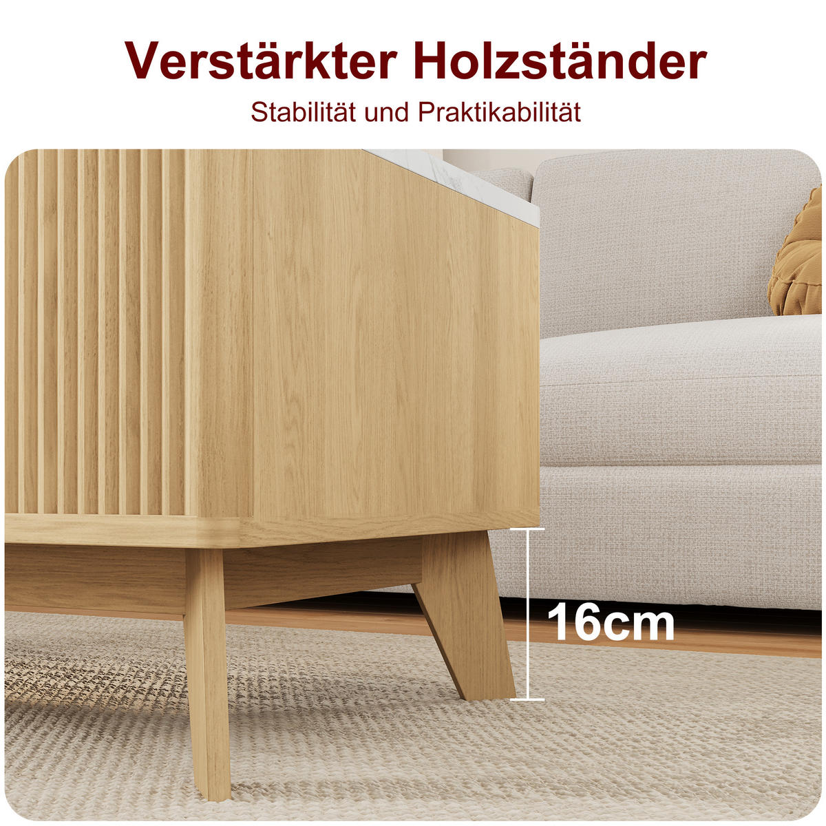 COUCHTISCH HOLZOPTIK klappbar mit verstecktem Aufbewahrungsfach - Eichefarben, Holz (105/32/42cm) - SHOPENTRA