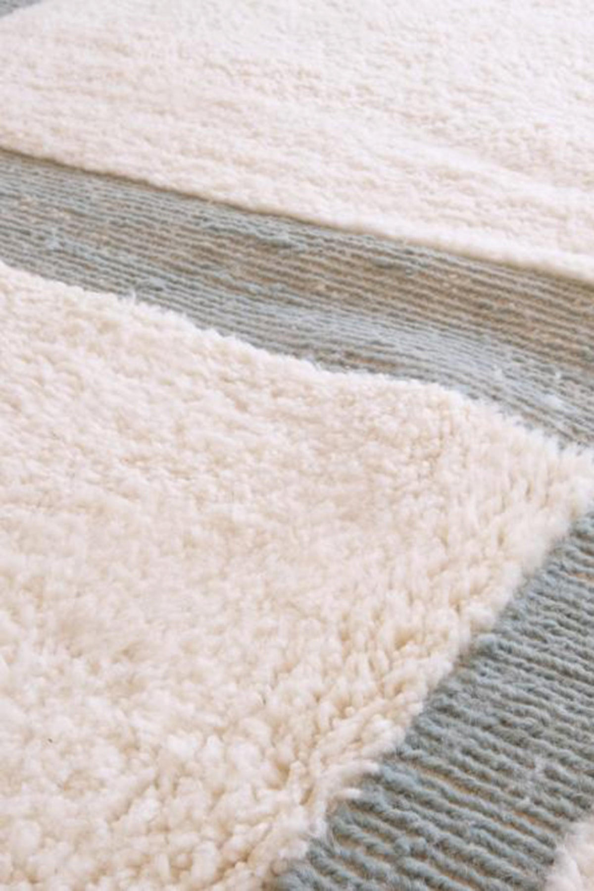 BERBERTEPPICH abstrakt handgewebt 250x 300 cm - Weiß, Naturmaterialien (250/300cm) - AFK Living