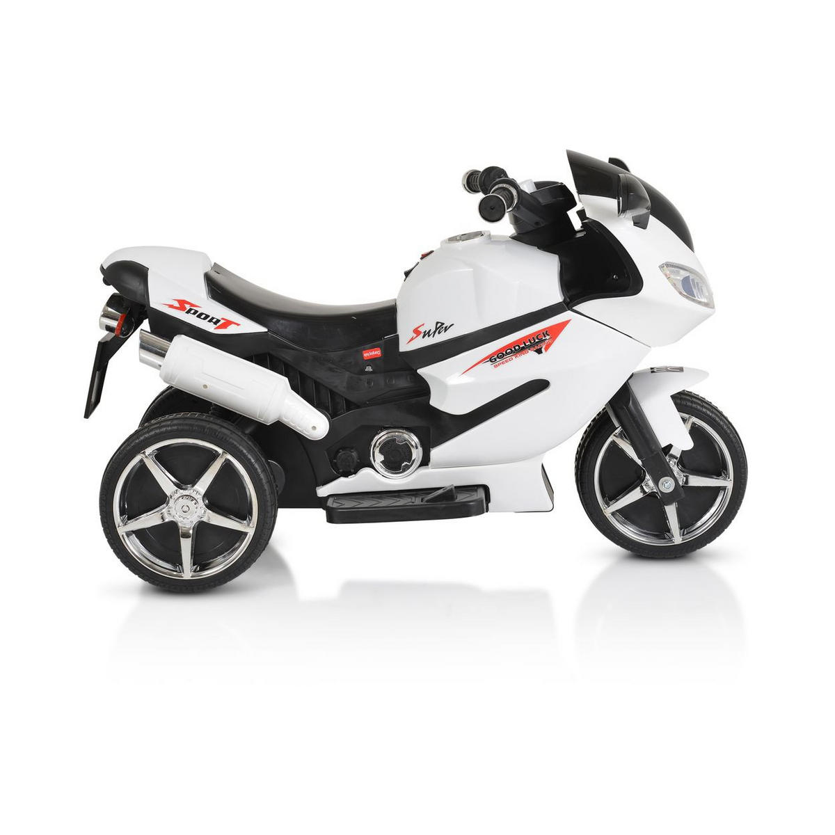 ELEKTROMOTORRAD Comet HZBB-1188 weiß drei Räder Musik, MP3, Rückwärtsgang - Weiß, Kunststoff (95/45/58cm) - Moni