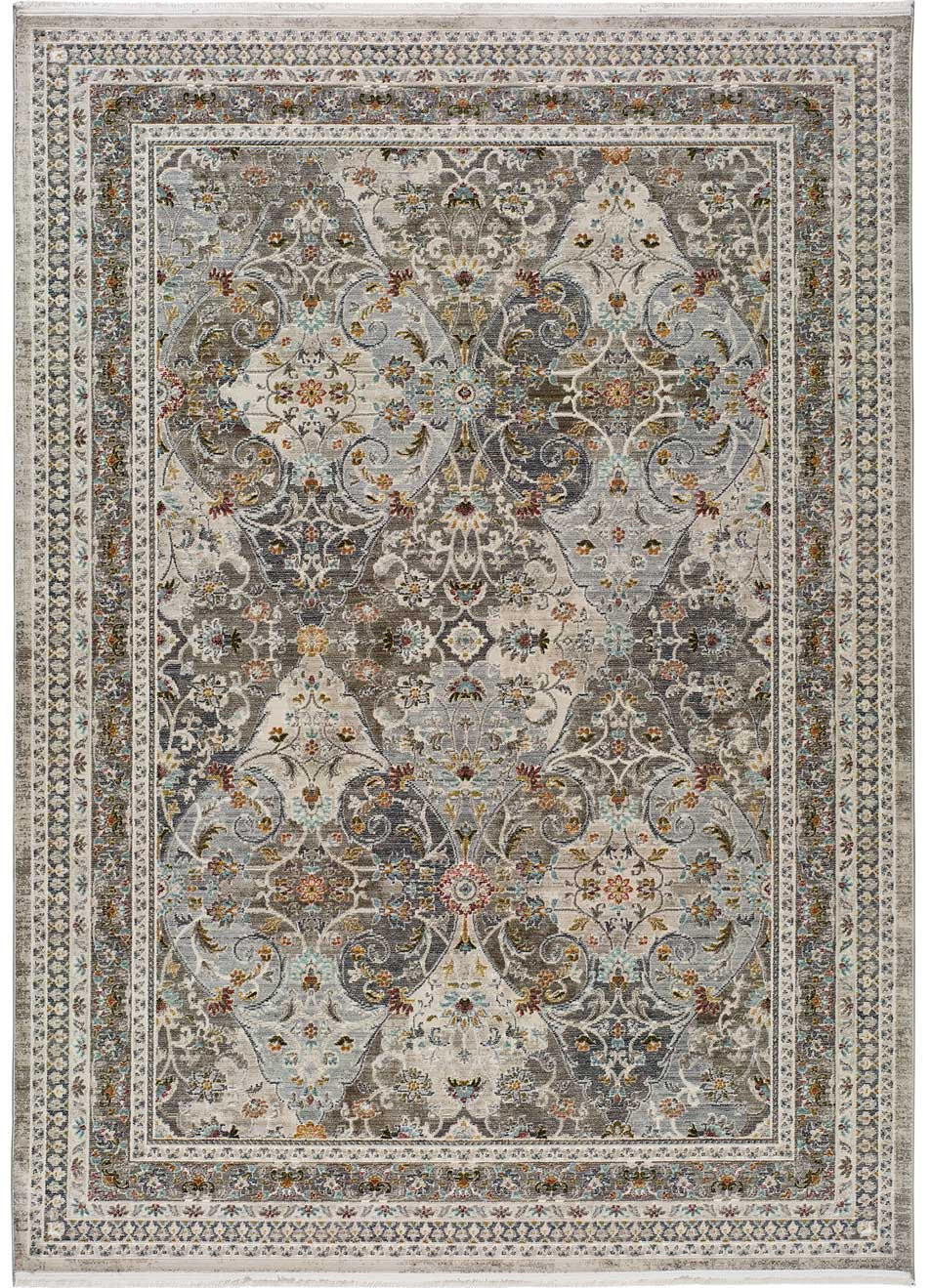 KURZFLORTEPPICH Mehrfarbig Kerman 160/230 cm - Beige/Grau, Naturmaterialien/Textil (160/230cm) - Atticgo