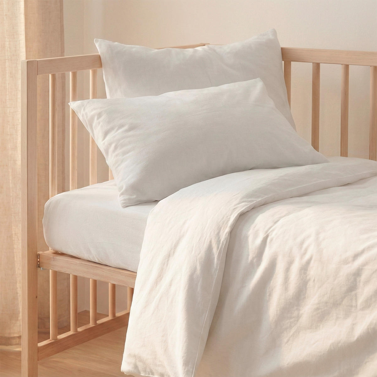 BETTBEZUG 2er-Set teiliges basic 115x145 cm (kinderbett) weiss - Weiß, Textil (115/145cm) - Happy Friday