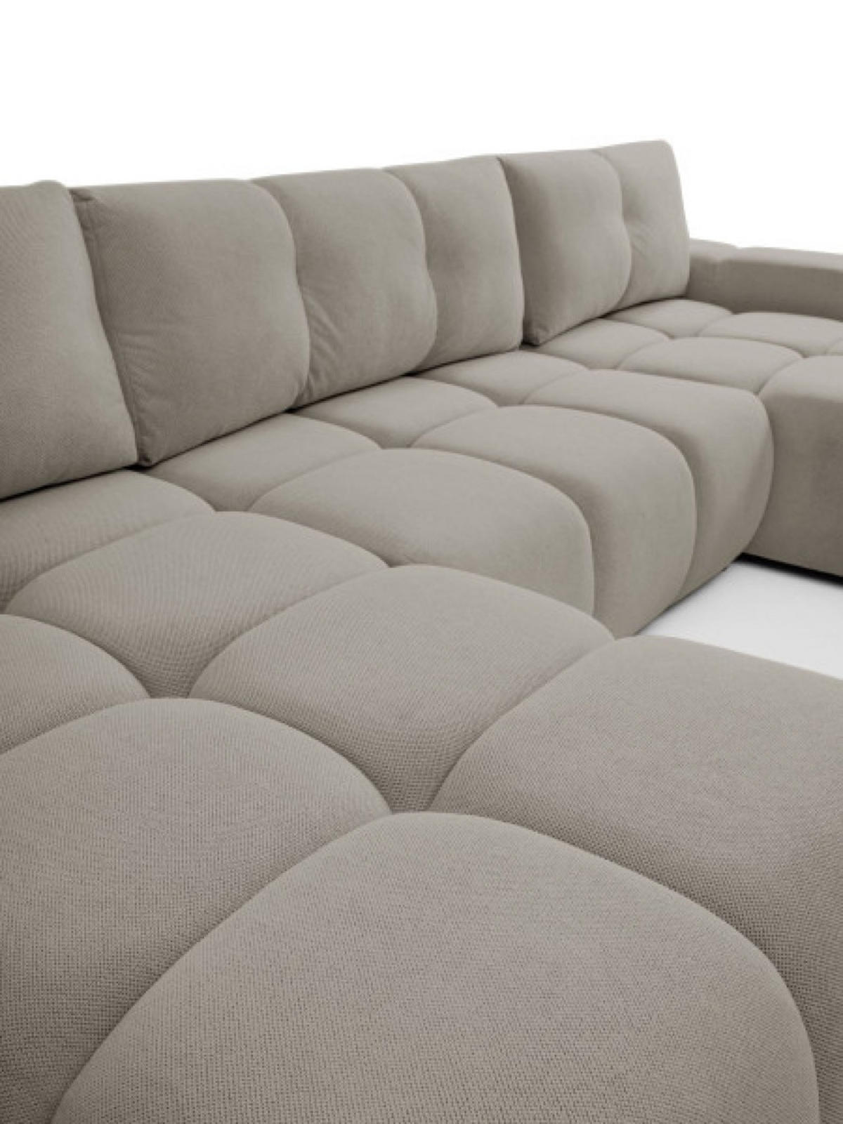 ECKSOFA Grau Curio 83 Mit Schlaffunktion - Grau, Textil (359/177cm) - Sepro Meble