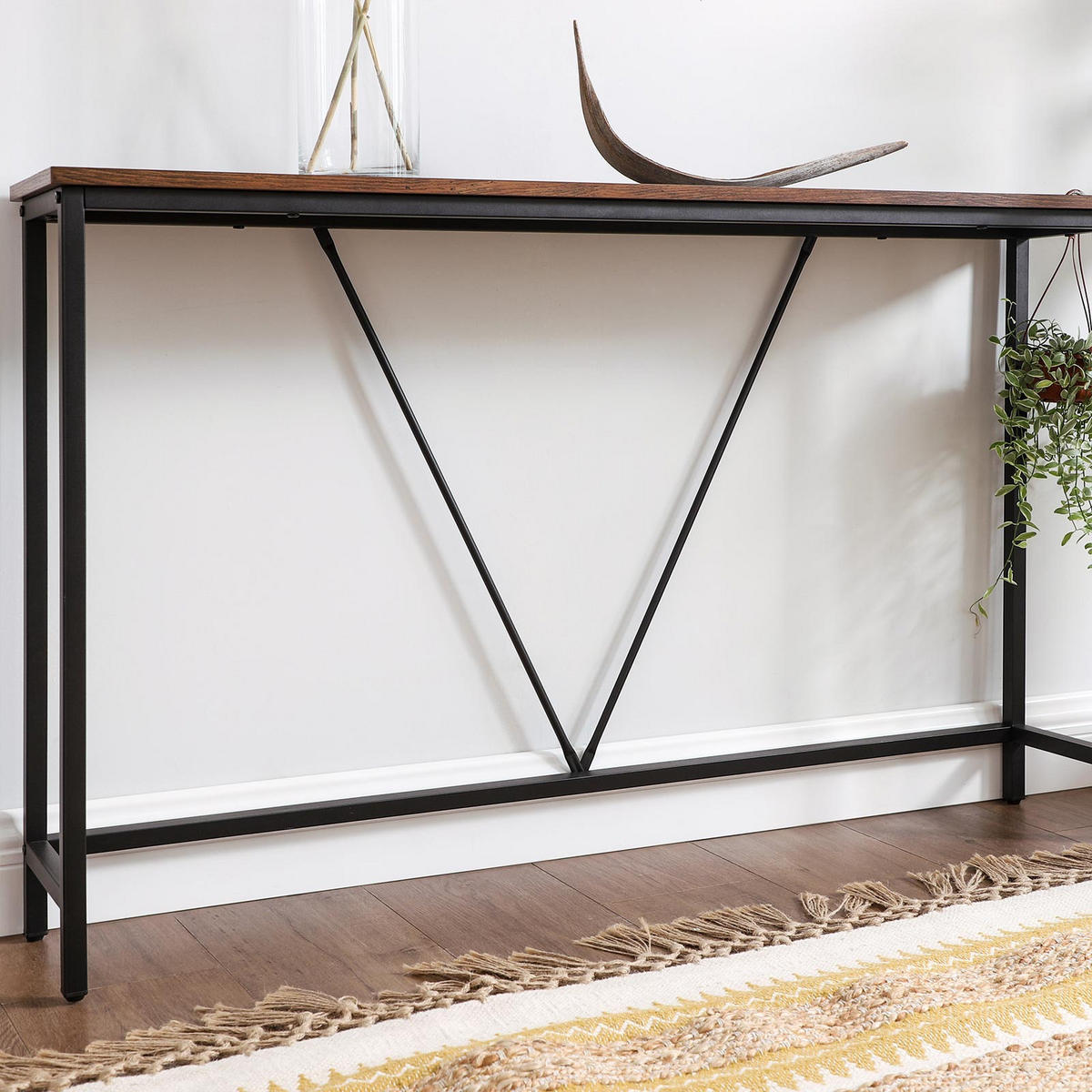 KONSOLENTISCH - Braun, Holzwerkstoff (120/23/74cm) - Hansiro