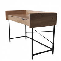 SCHREIBTISCH CAMPUS mit Schubladen/ Eiche Dekor und Schwarzes Metall - Schwarz/Sonoma Eiche, Holzwerkstoff/Metall (120/50/151cm) - Weber Industries