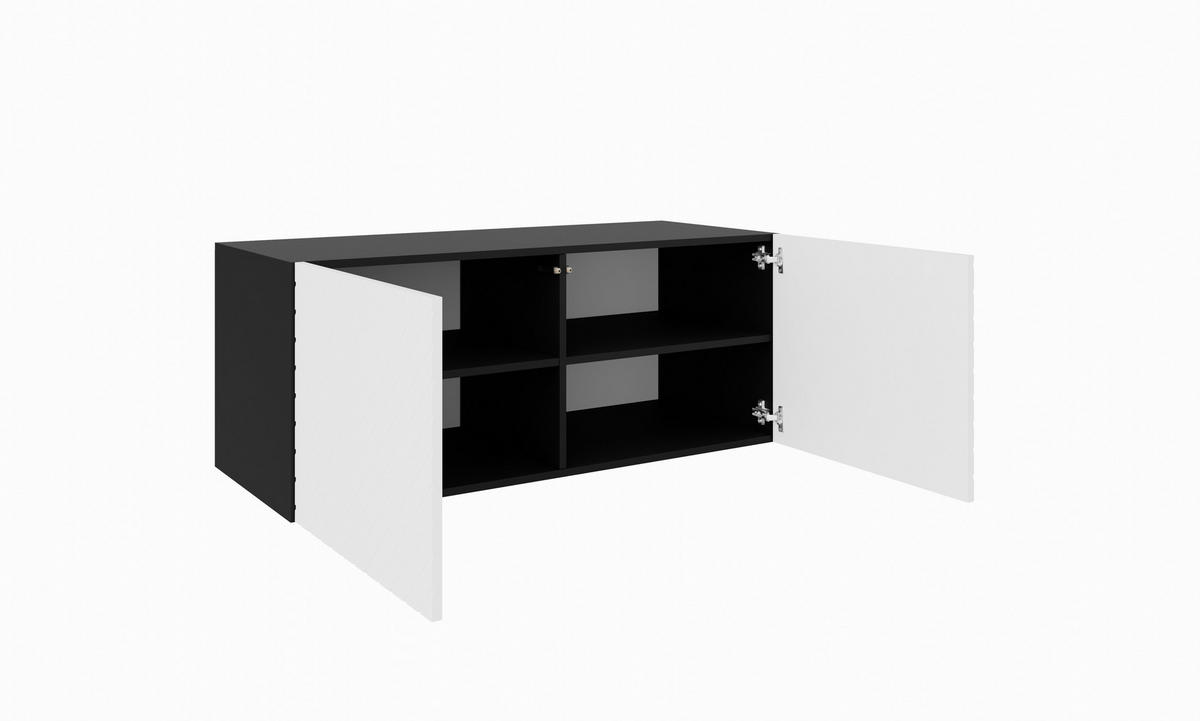 TV-SCHRANK KLER - Schwarz/Weiß, Holzwerkstoff (100/41/40cm) - Meblini