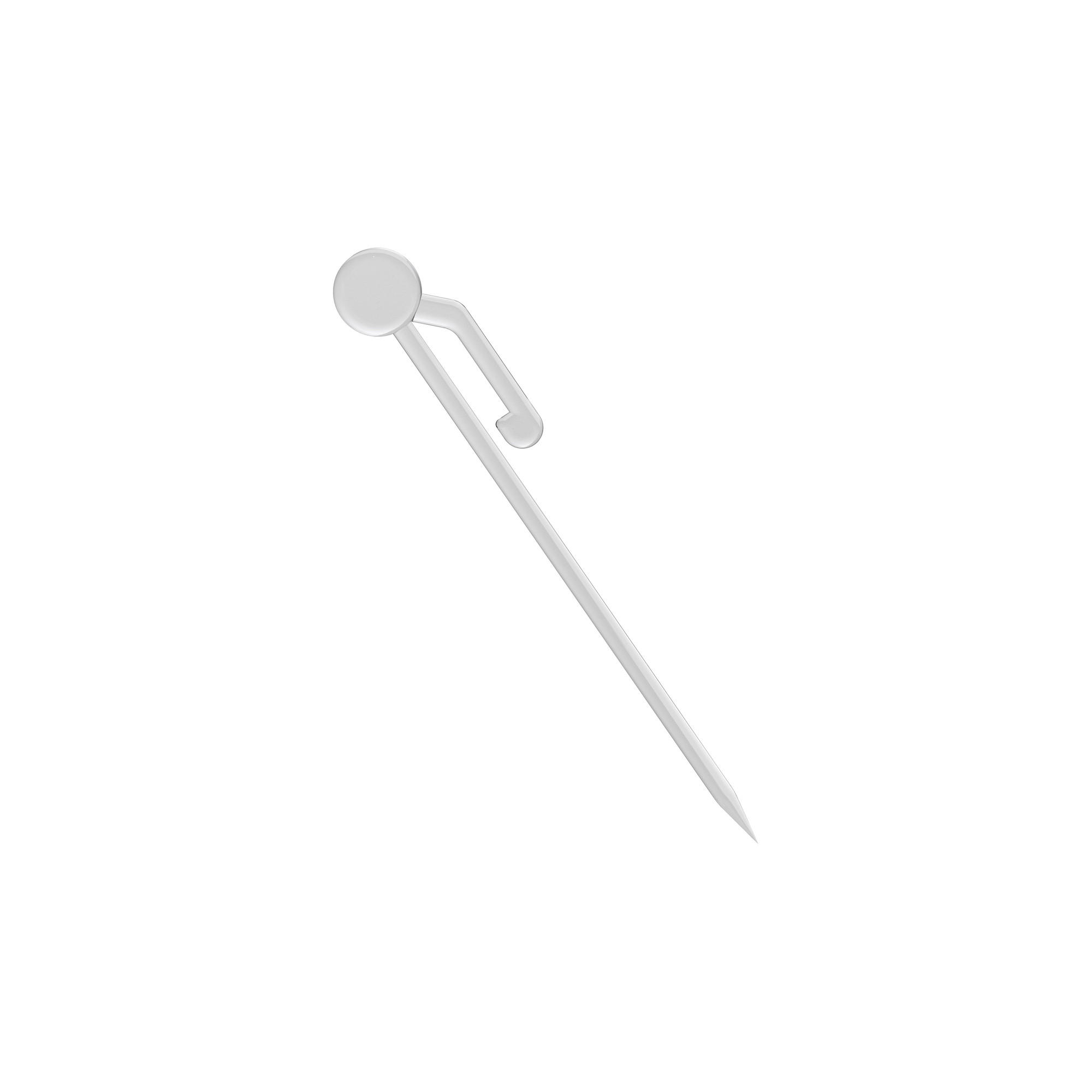 STECKNADELN MIT WIDERHAKEN, Glasklar, Packung 100 Stück - Transparent, Kunststoff (0.5/3.5/1cm) - INTERDECO