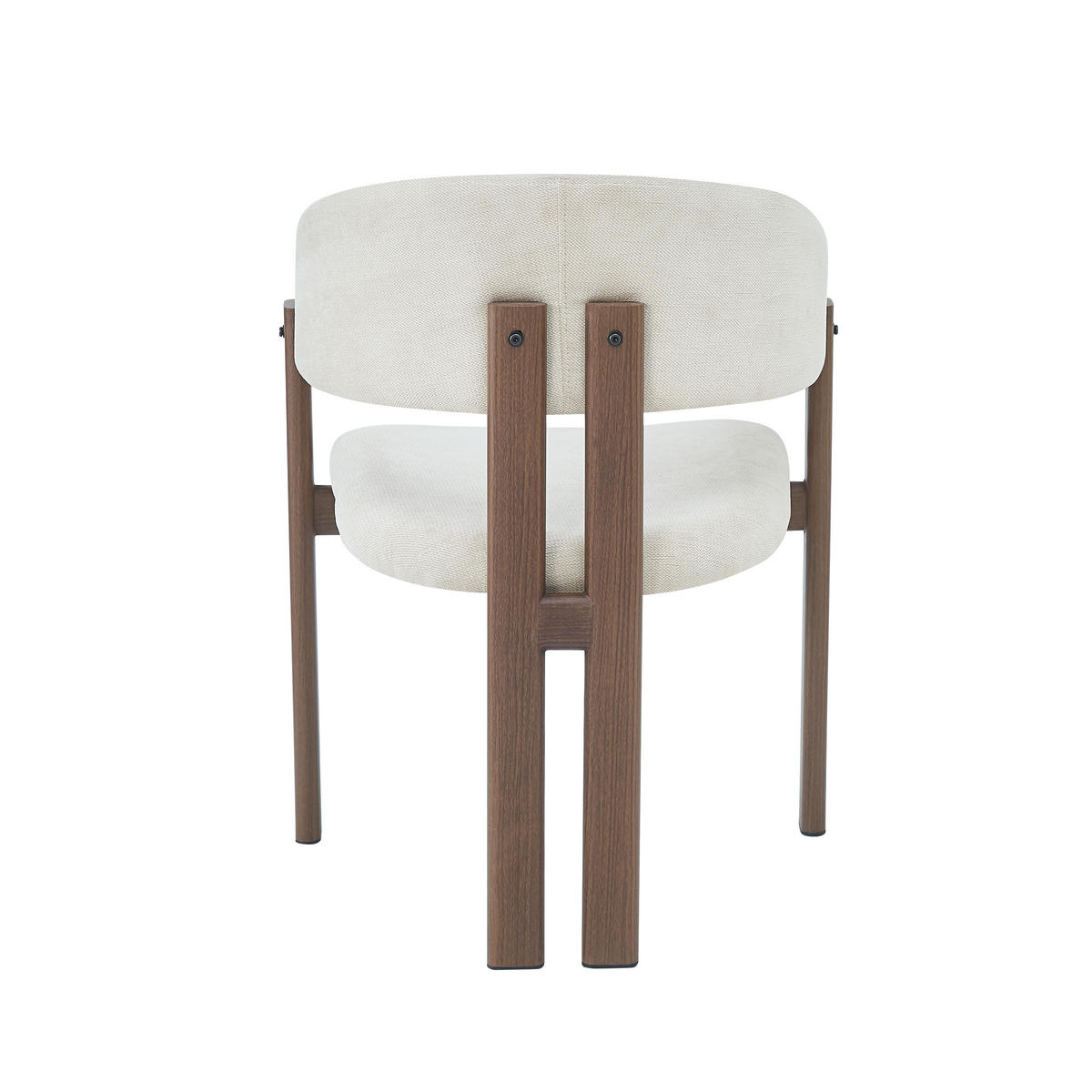 ESSZIMMERSTUHL 6er Set Leinen Walnuss Holzoptik Modern - Walnussfarben, Naturmaterialien (61.5/83/52.5cm) - FLIEKS