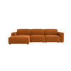 ECKSOFA Cursal L-Form, Stoff Salvador, Braun, Links - Braun, Holz (284/166cm) - Kaiser Möbel
