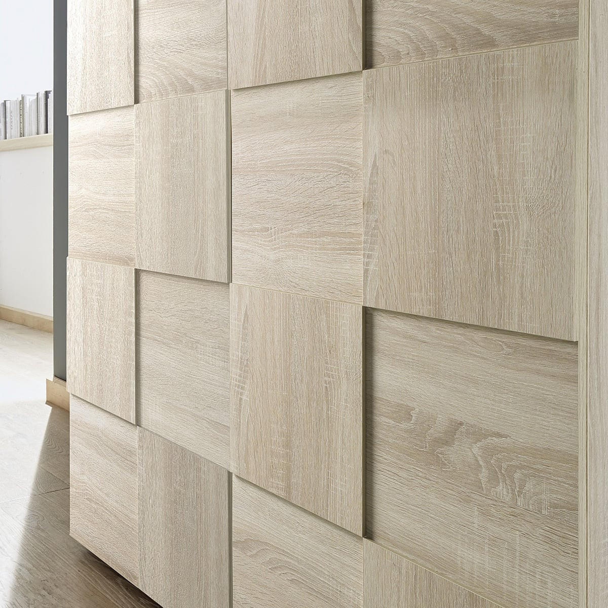 SIDEBOARD mit 2 Türen L121 cm - Dama - Eichefarben, Holzwerkstoff (42/111/121cm) - Calicosy