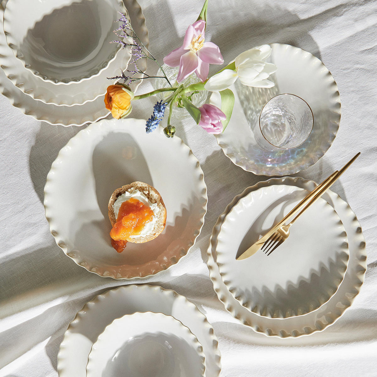 TELLER (6er Set) Florence - Beige, Keramik (23/23/1cm) - Butlers