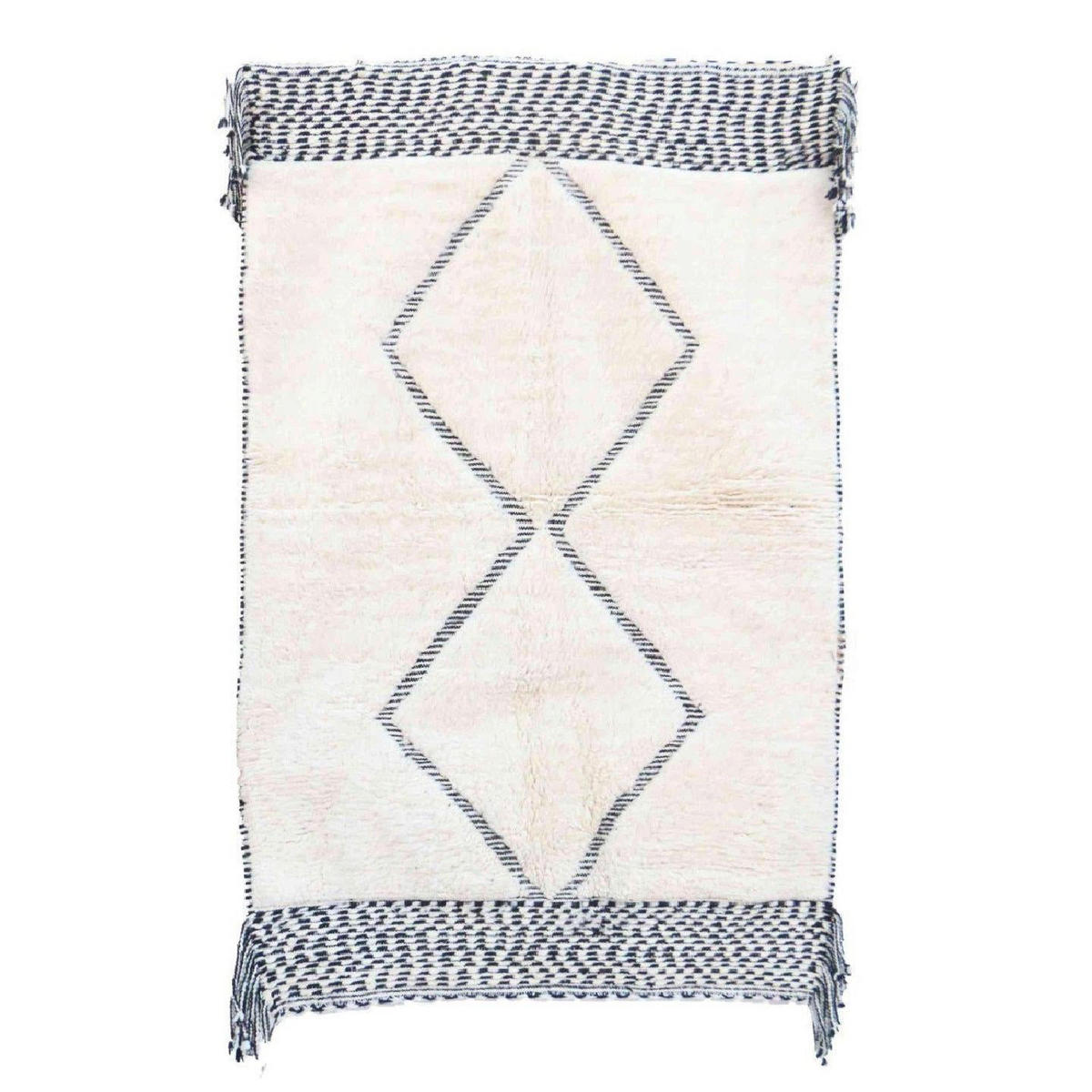 BERBERTEPPICH aus reiner Wolle 136x 213 cm - Beige, Naturmaterialien (136/213cm) - AFK Living