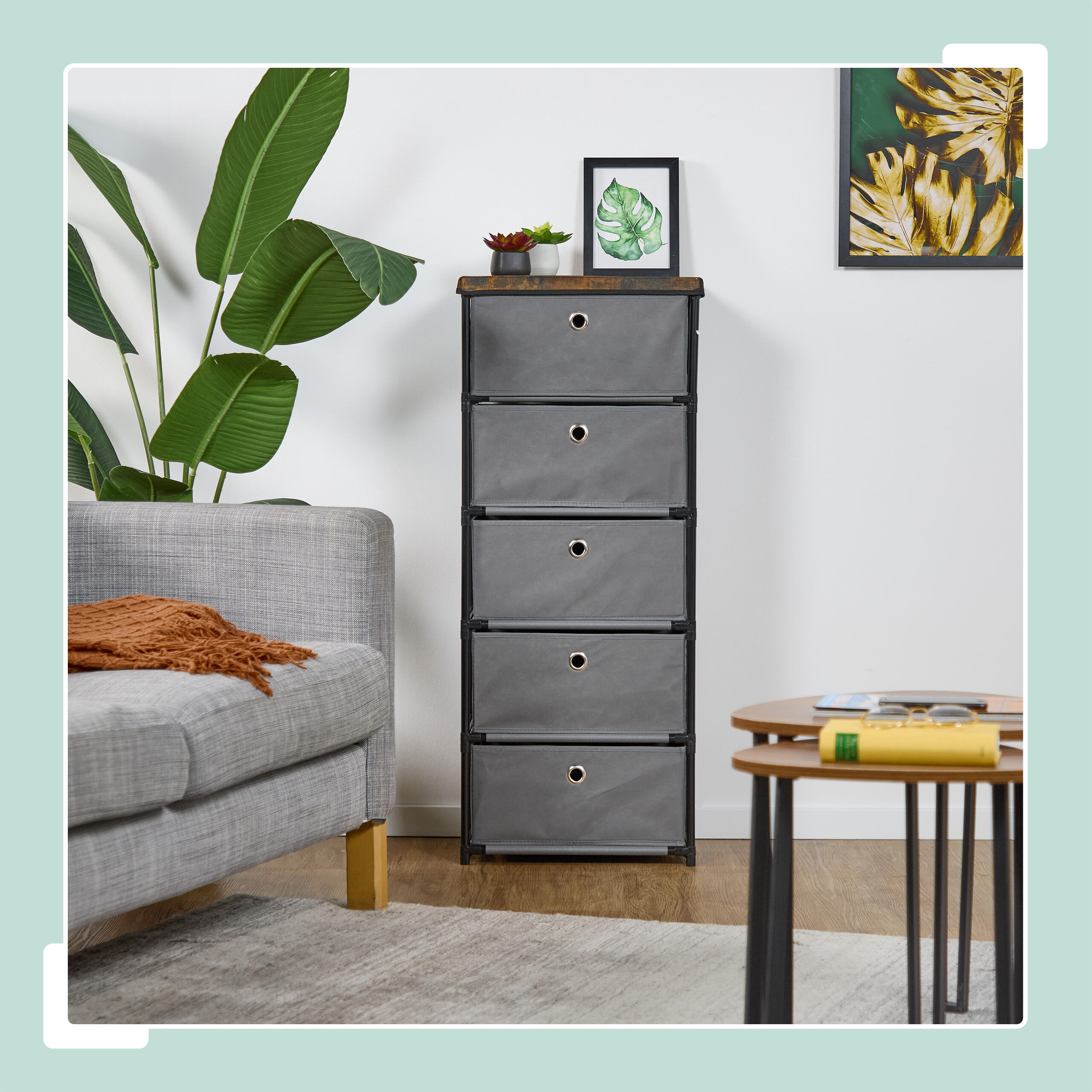 KOMMODE - Multicolor, Holzwerkstoff/Kunststoff (43/105/33cm) - Relaxdays