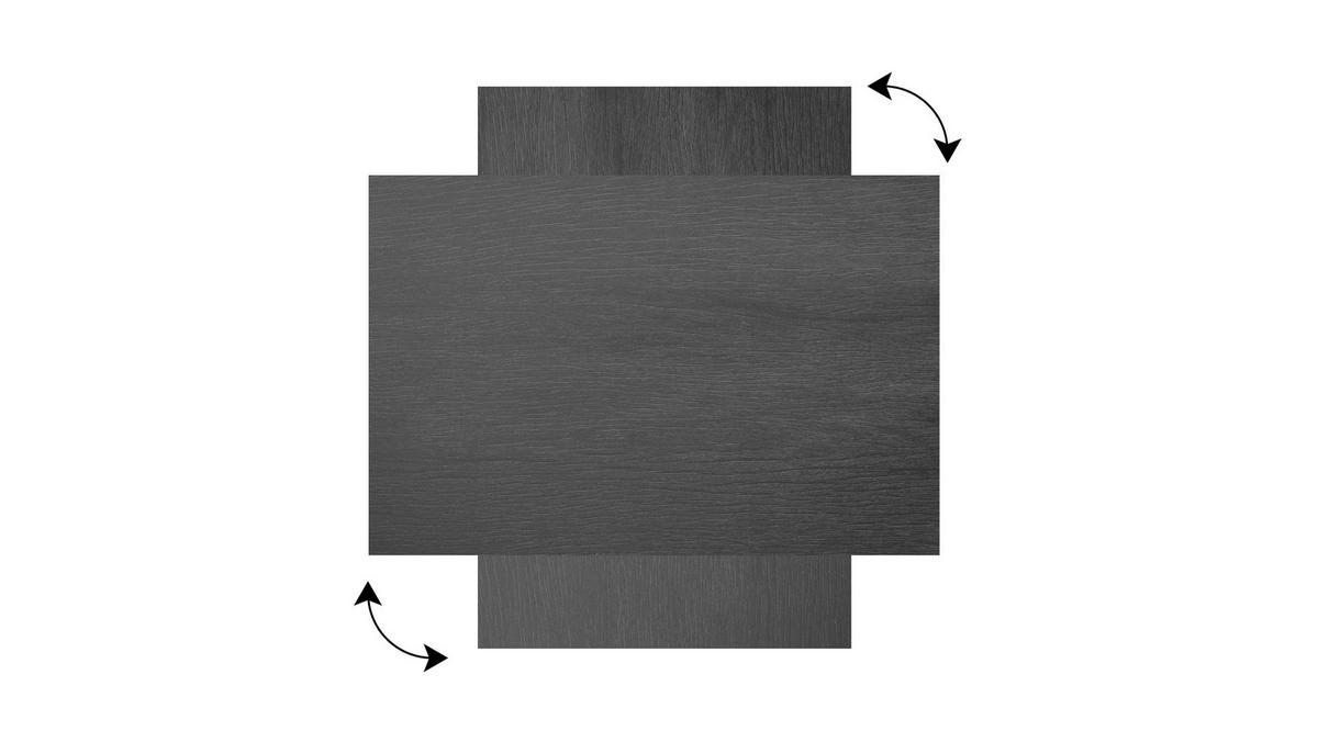 MAGNETTAFEL GRAUES HOLZ 60x40cm MetalBoards - Schwarz, Metall (60/40/1.8cm) - ALLboards