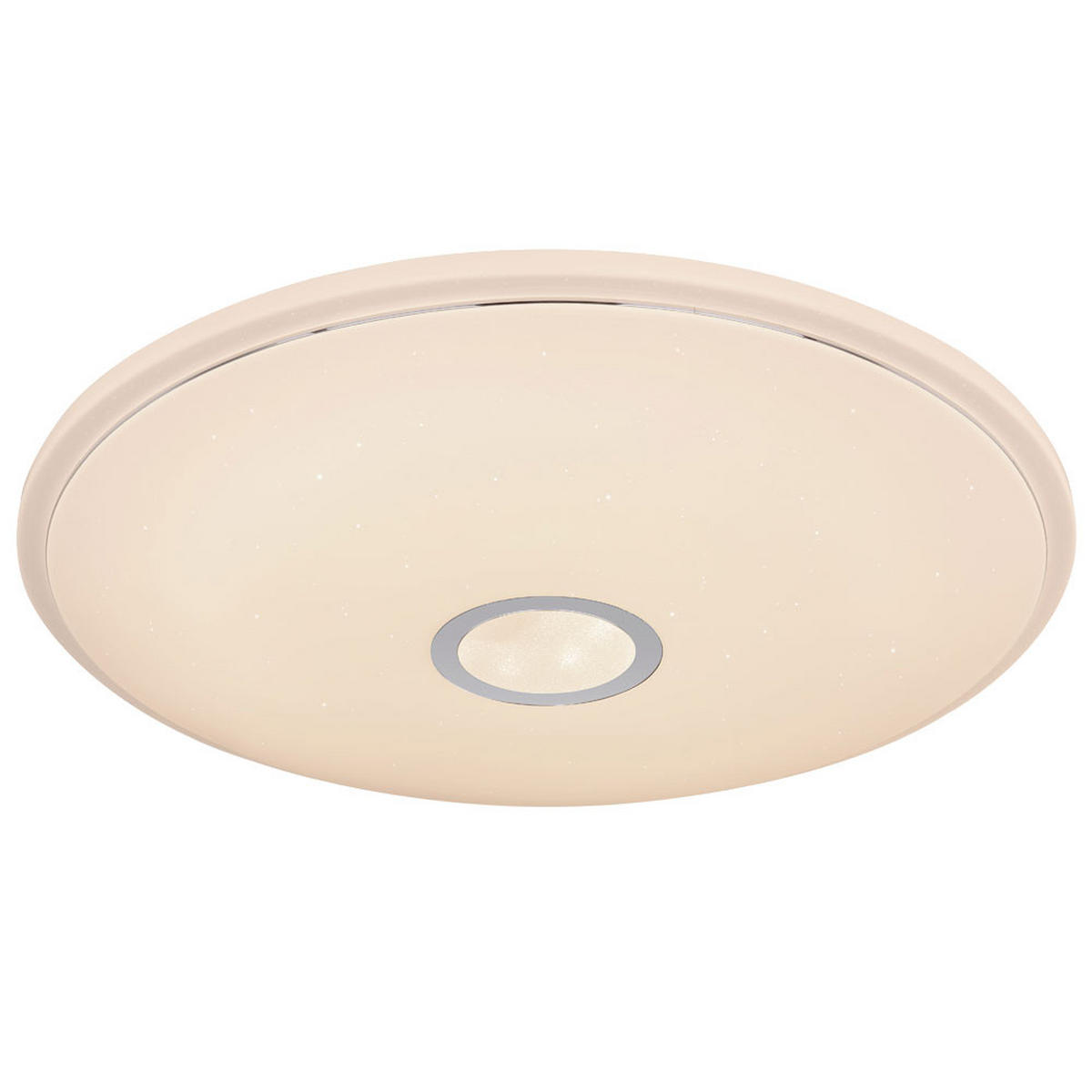 LED DECKENLEUCHTE Connor Weiß Kristalloptik - Weiß, Metall (50/50/6.5cm) - Globo Lighting