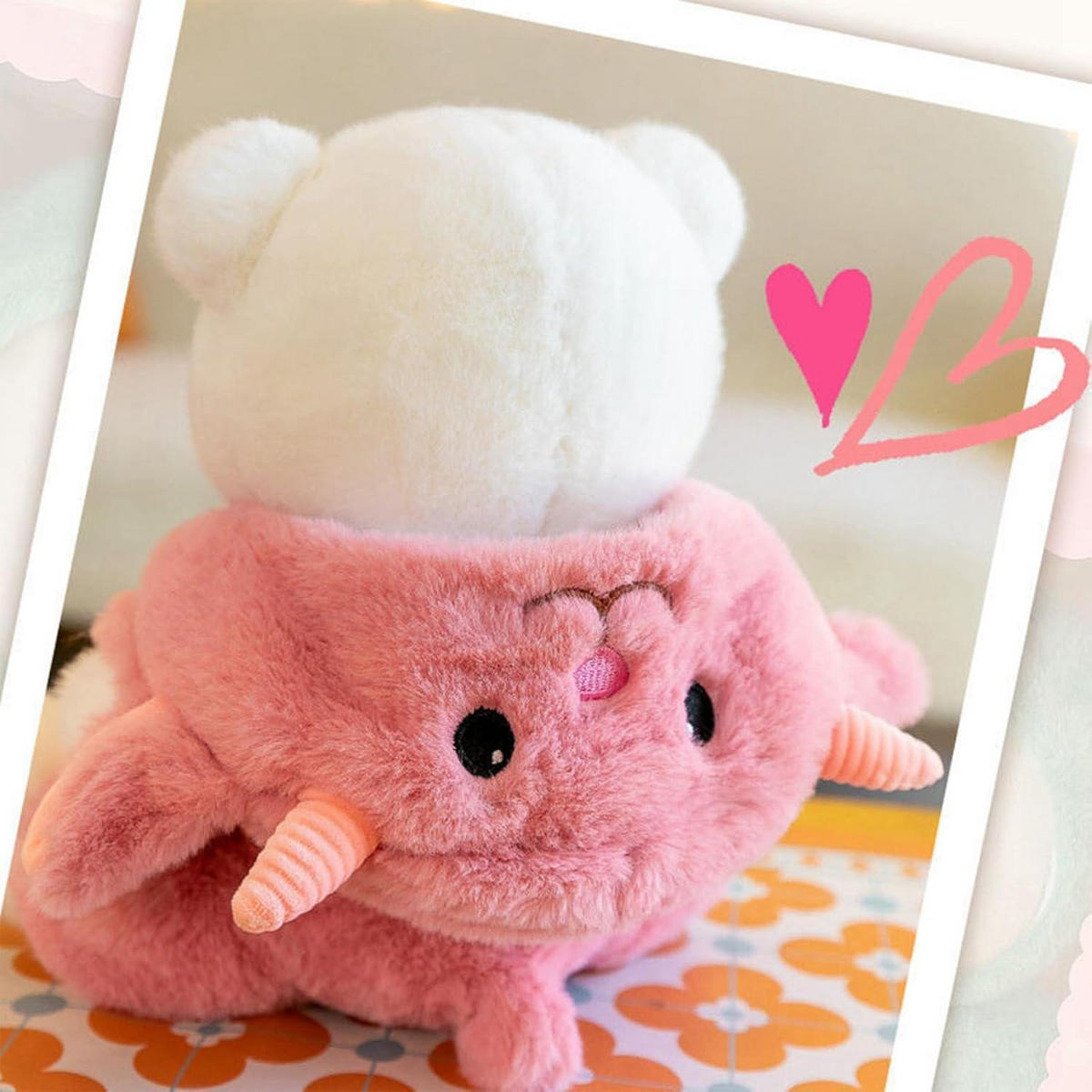 PLÜSCHTIER Teddybär im Schafkostüm Rosa 30 cm - Rosa, Textil (15/30cm)