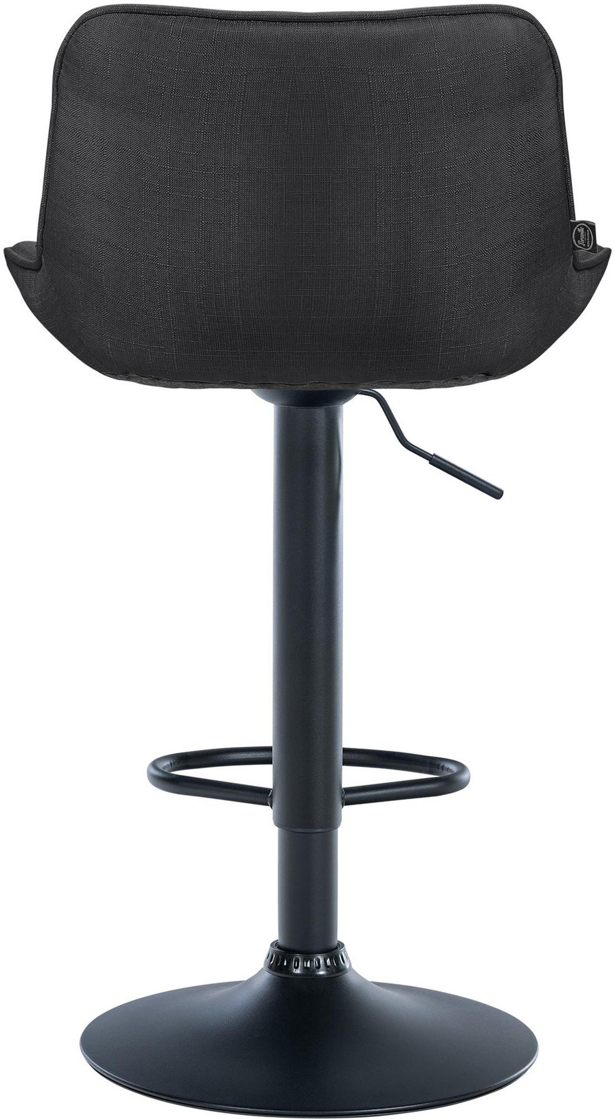 BARHOCKER Vulcano Stoff schwarz dunkelgrau - Dunkelgrau/Schwarz, Textil/Metall (49/106/51cm) - TPFLiving