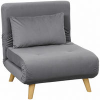SCHLAFSESSEL Polyester Grau - Beige/Naturfarben, Textil (72/79/78cm) - HOMCOM