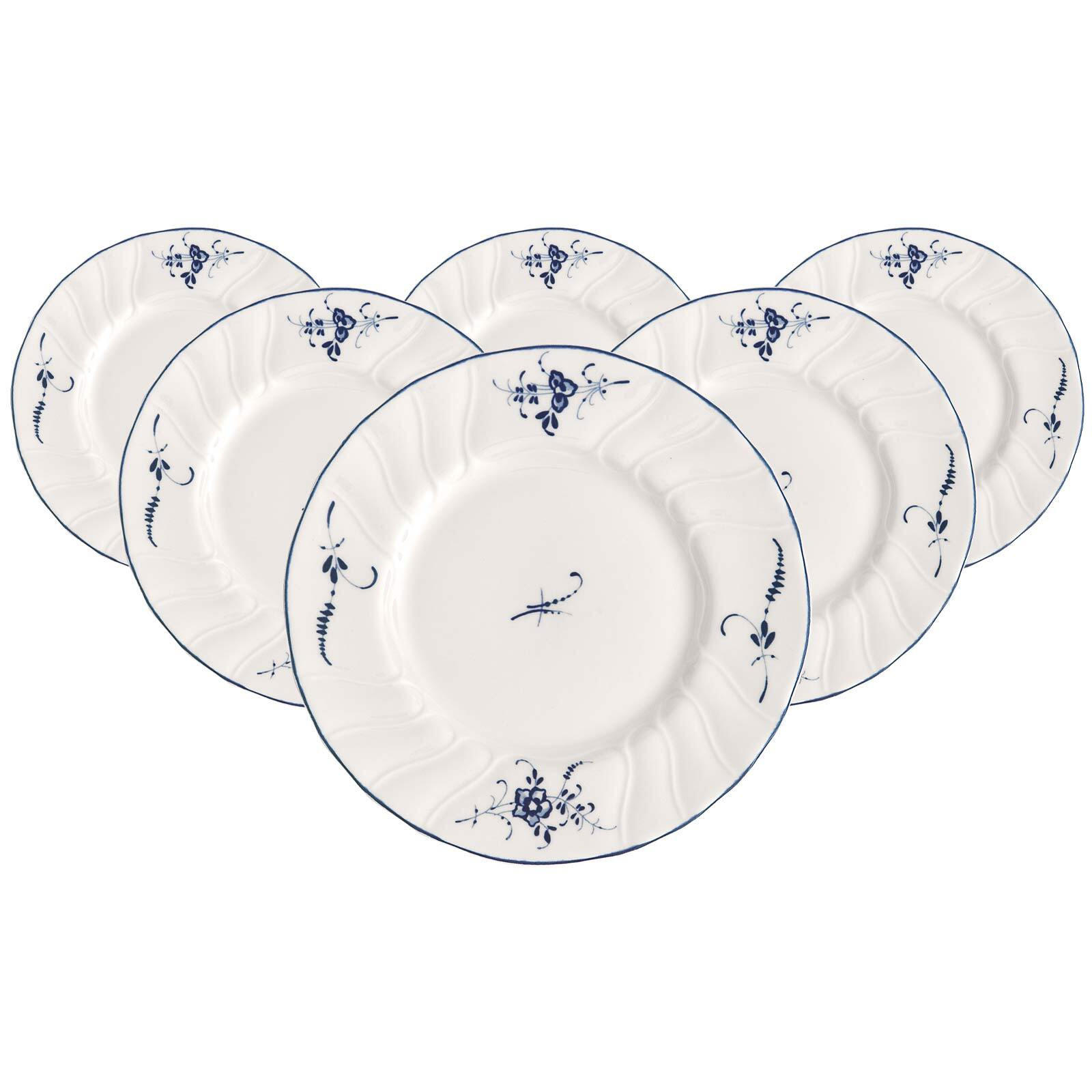 BROTTELLER Vieux Luxembourg weiß-blau ø 15,5 cm 6er Set - Blau/Weiß, Keramik (15.5cm) - Villeroy & Boch