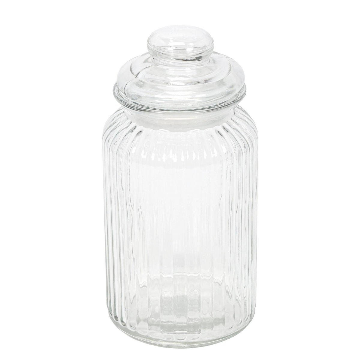 GLAS mit dicht schließendem Deckel 1000 ml 11/11/22 cm - Transparent, Glas (11/22/11cm) - Excellent Houseware