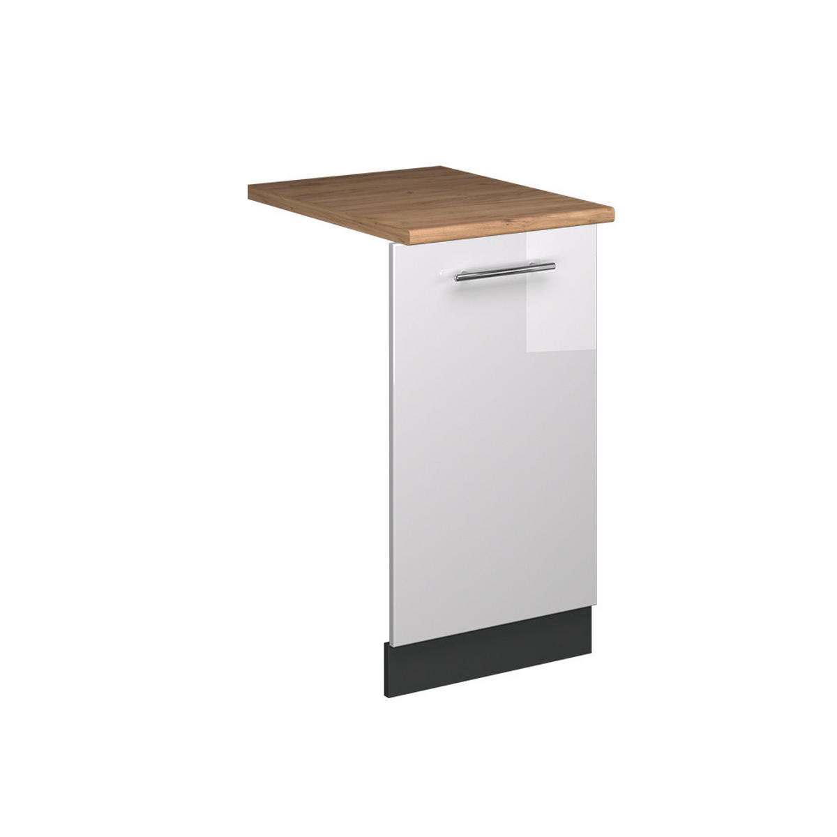 ČELNÍ PANEL MYČKY Fame-Line Bílá vysoký lesk - antracitová/vysoce lesklá bílá, kompozitní dřevo (45/81.8/1.6cm) - Vicco