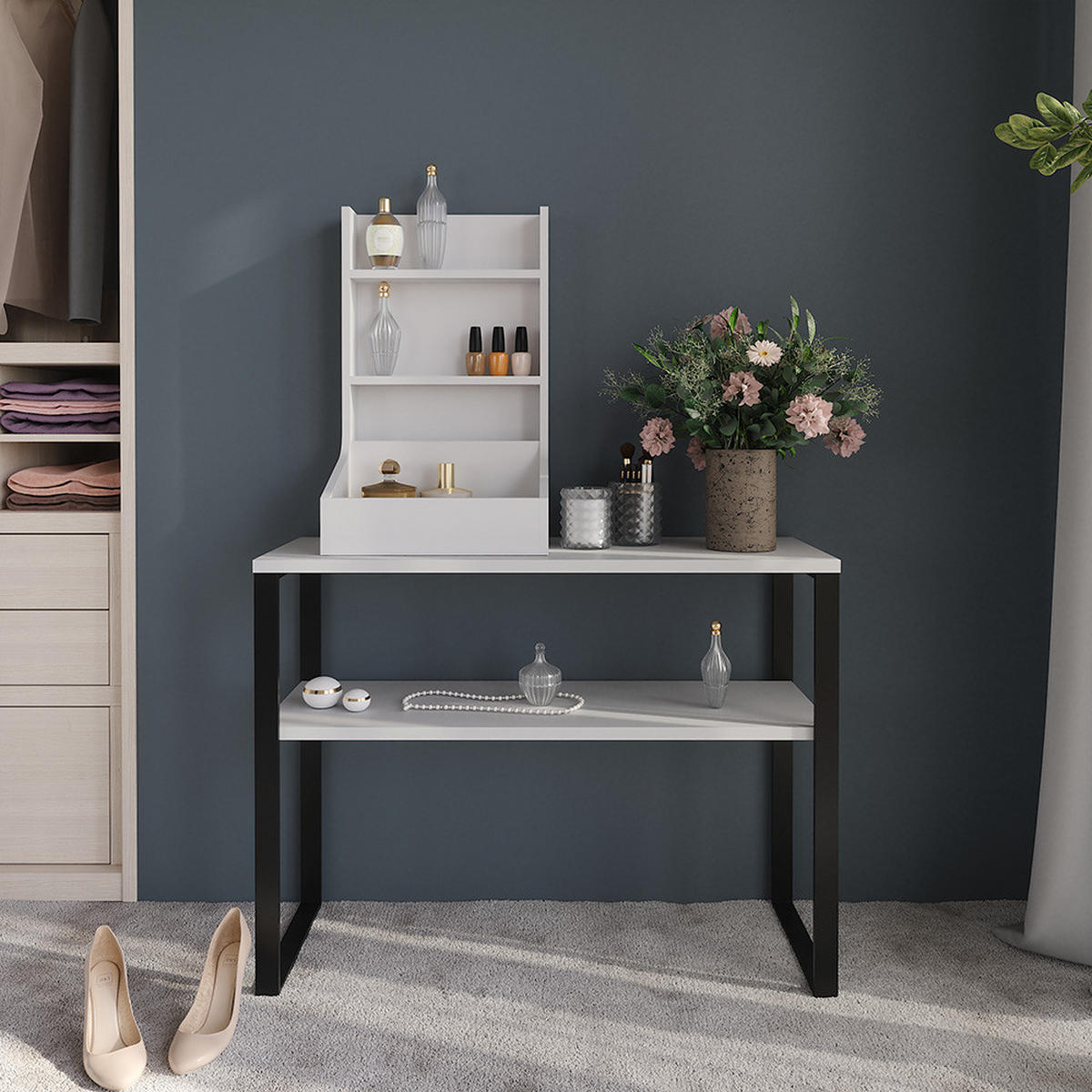 PŘÍBORNÍK Sherry Bílá - bílá, kompozitní dřevo (40/65/30cm) - Vicco